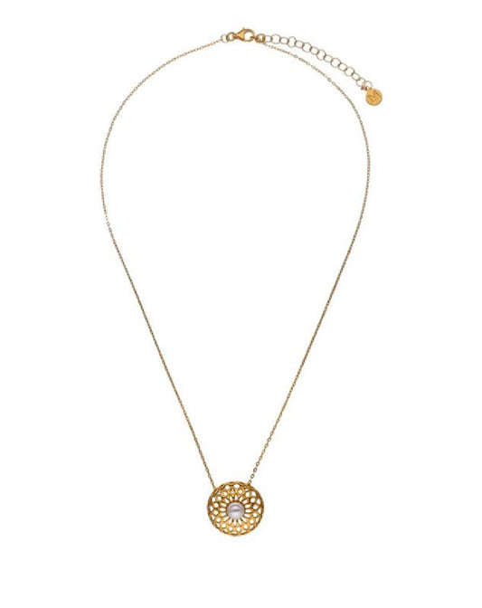 Collar de perla elegante en plata