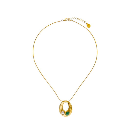 Collar de perla elegante en acero