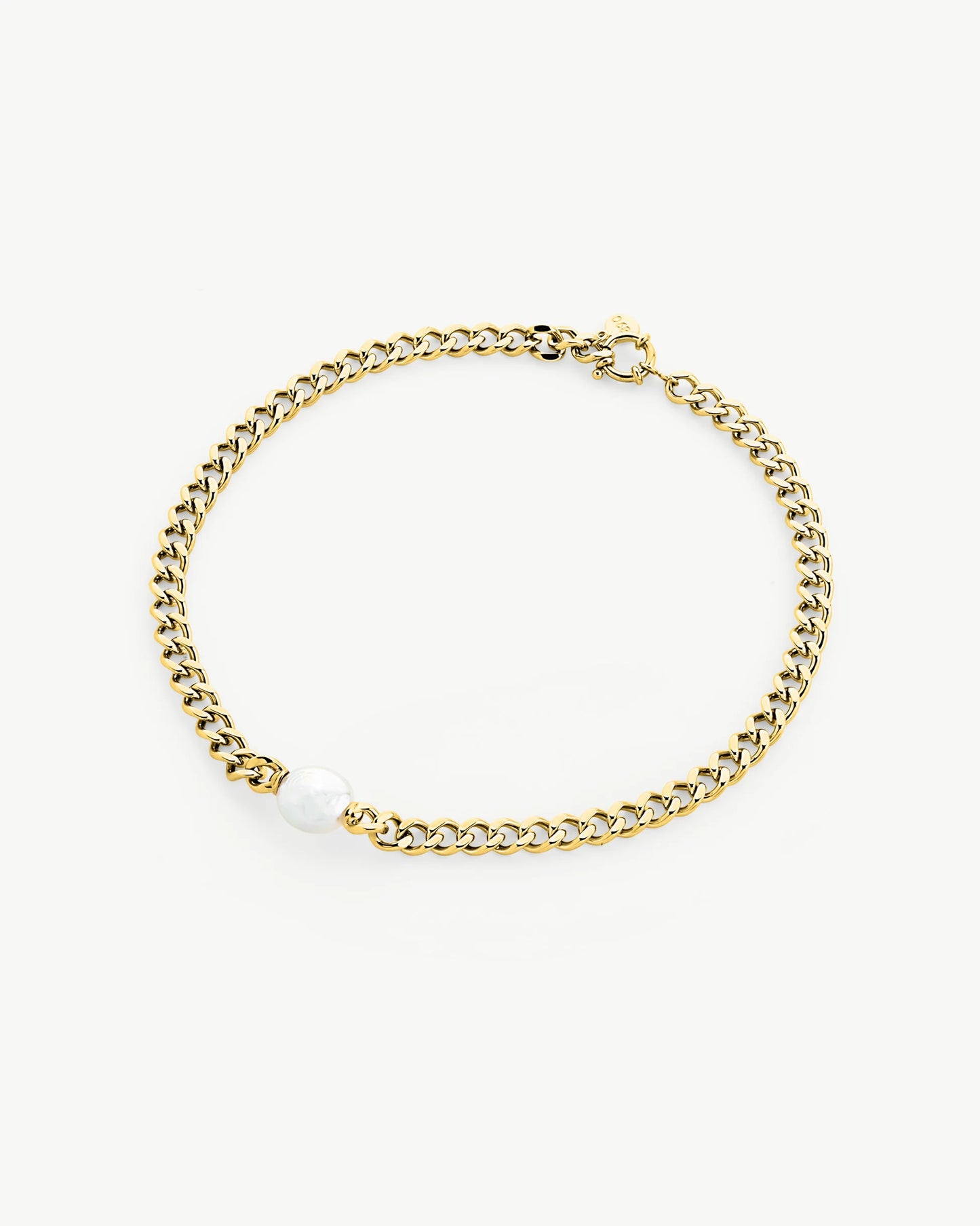 Collar de perla elegante en acero
