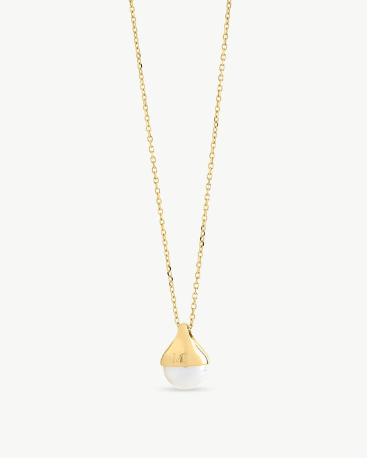 Collar de perla elegante en plata