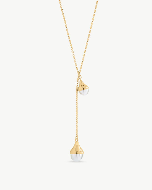 Collar de perla elegante en plata