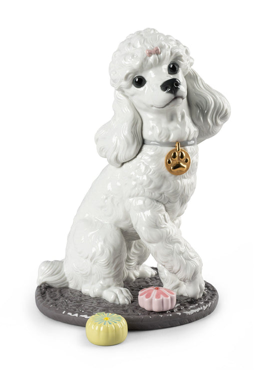 01009472 | Figura perro Caniche con mochis