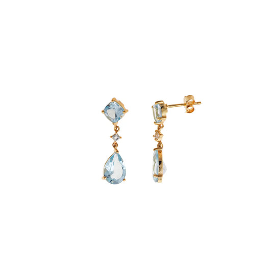 Pendientes chapados en dorado elegantes