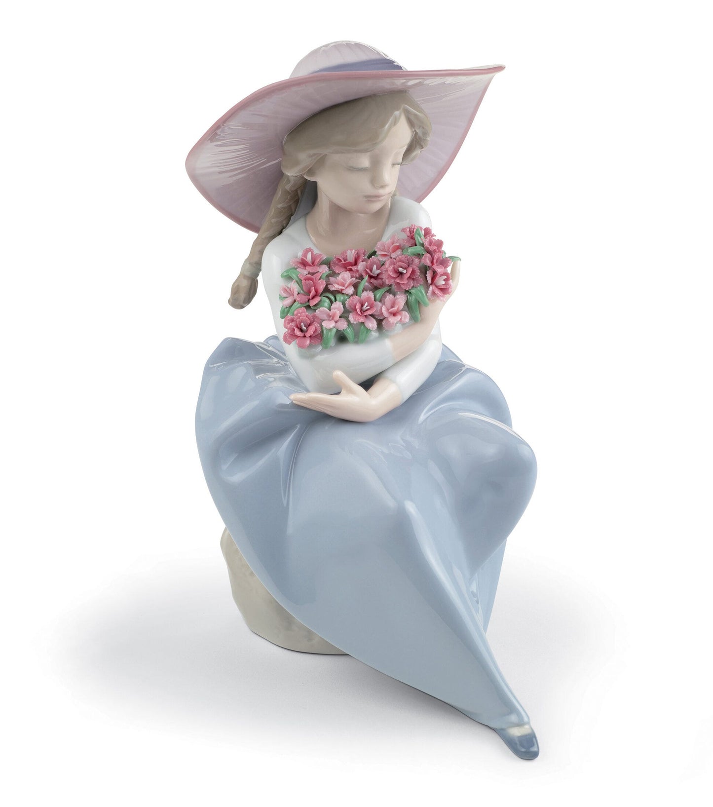 01007215 | Figura niña con claveles ¡Qué bonita es la primavera!