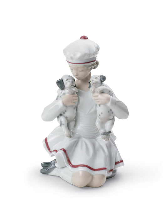 01008521 | Figura Niña con dálmatas