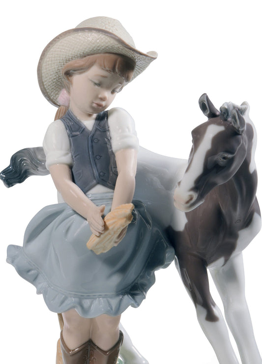01008636 | Figura niña Vaquerita con potro