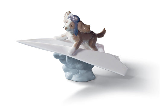 01006665 | Figura perro Avión de papel