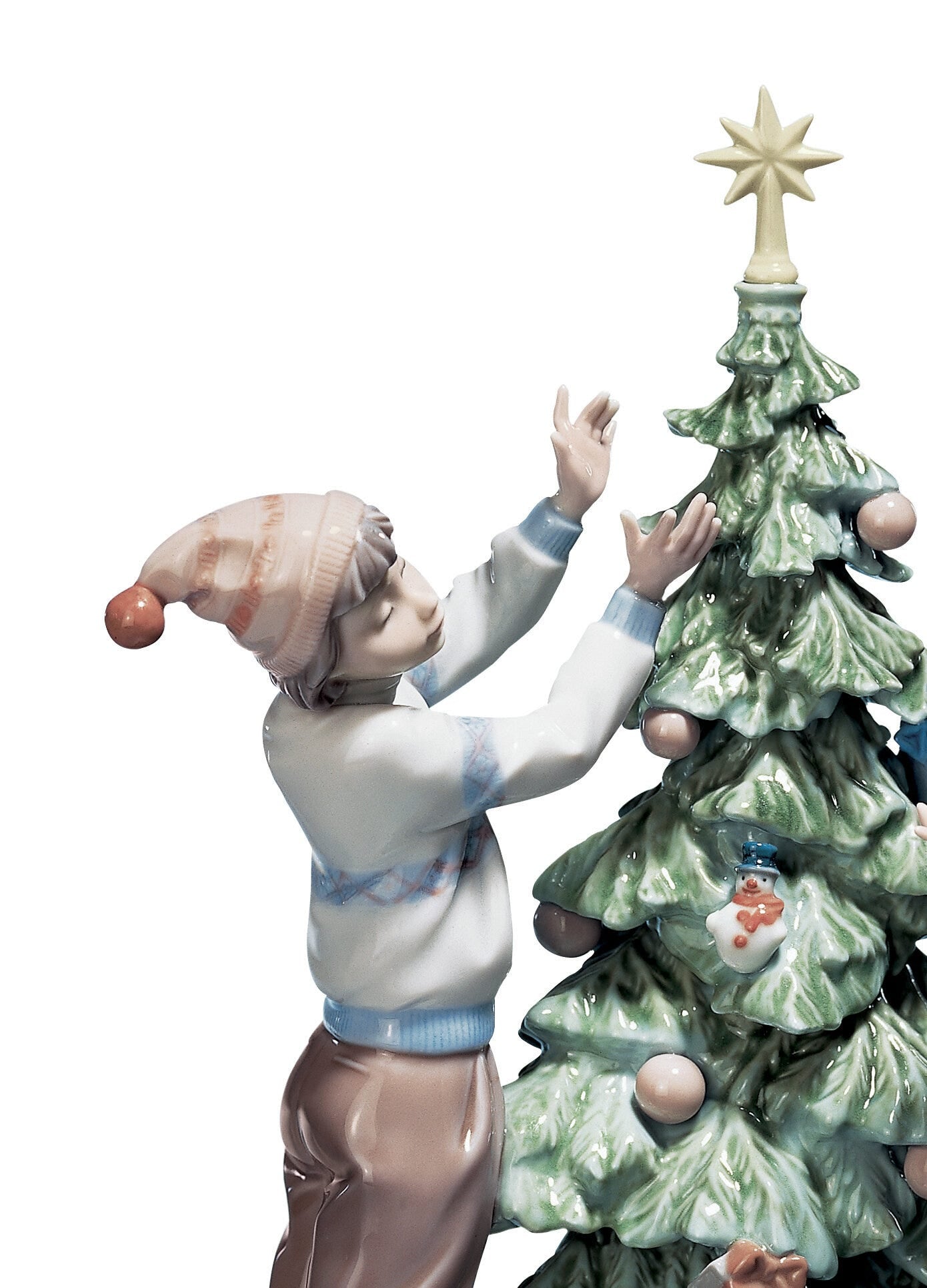 01005897 | Figura niños Arreglando el árbol de Navidad
