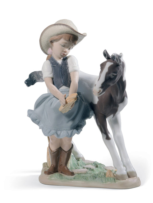 01008636 | Figura niña Vaquerita con potro
