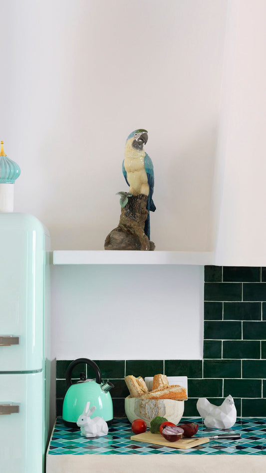 01008388 | Escultura pájaro Guacamayo