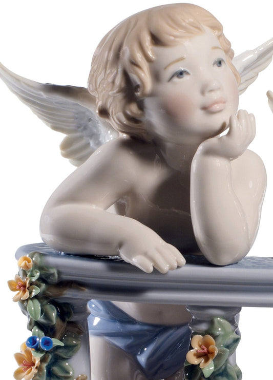 01008590 | Figura pareja ángeles Balcón celestial. Serie limitada