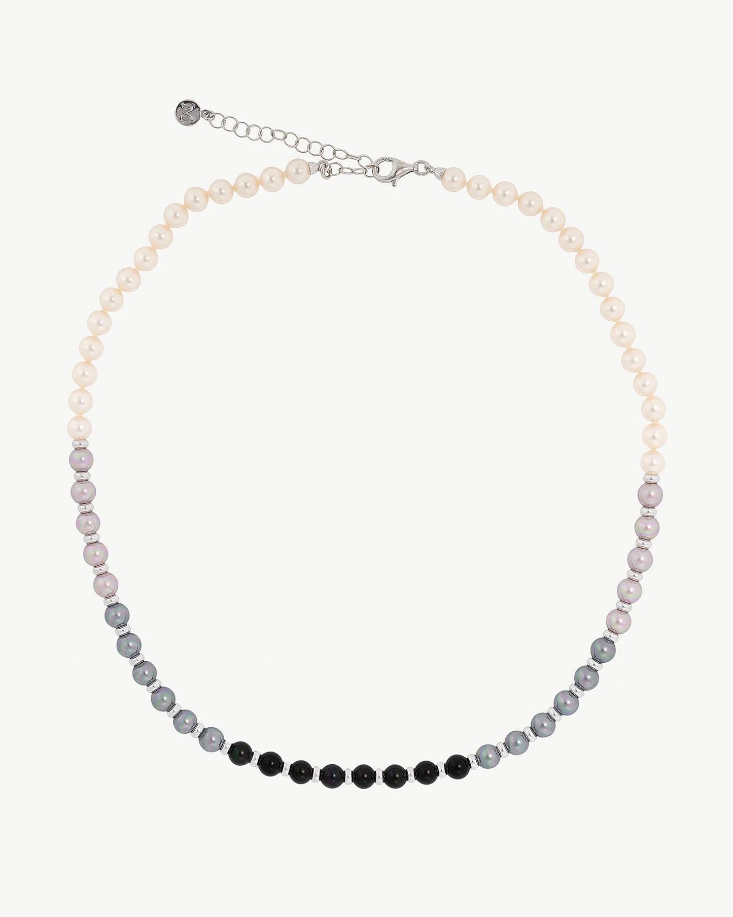 Collar de perla elegante en plata