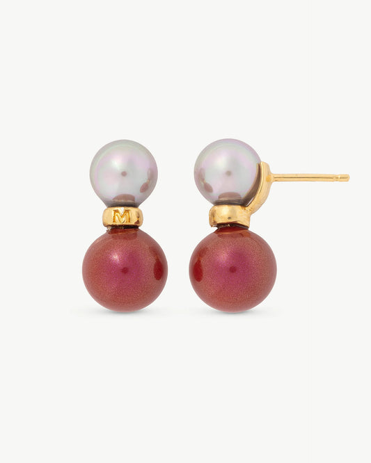 Pendientes de perla elegantes en plata