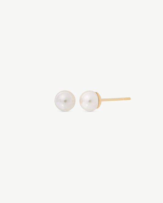 Pendientes Dorados Perla 4mm Lyra