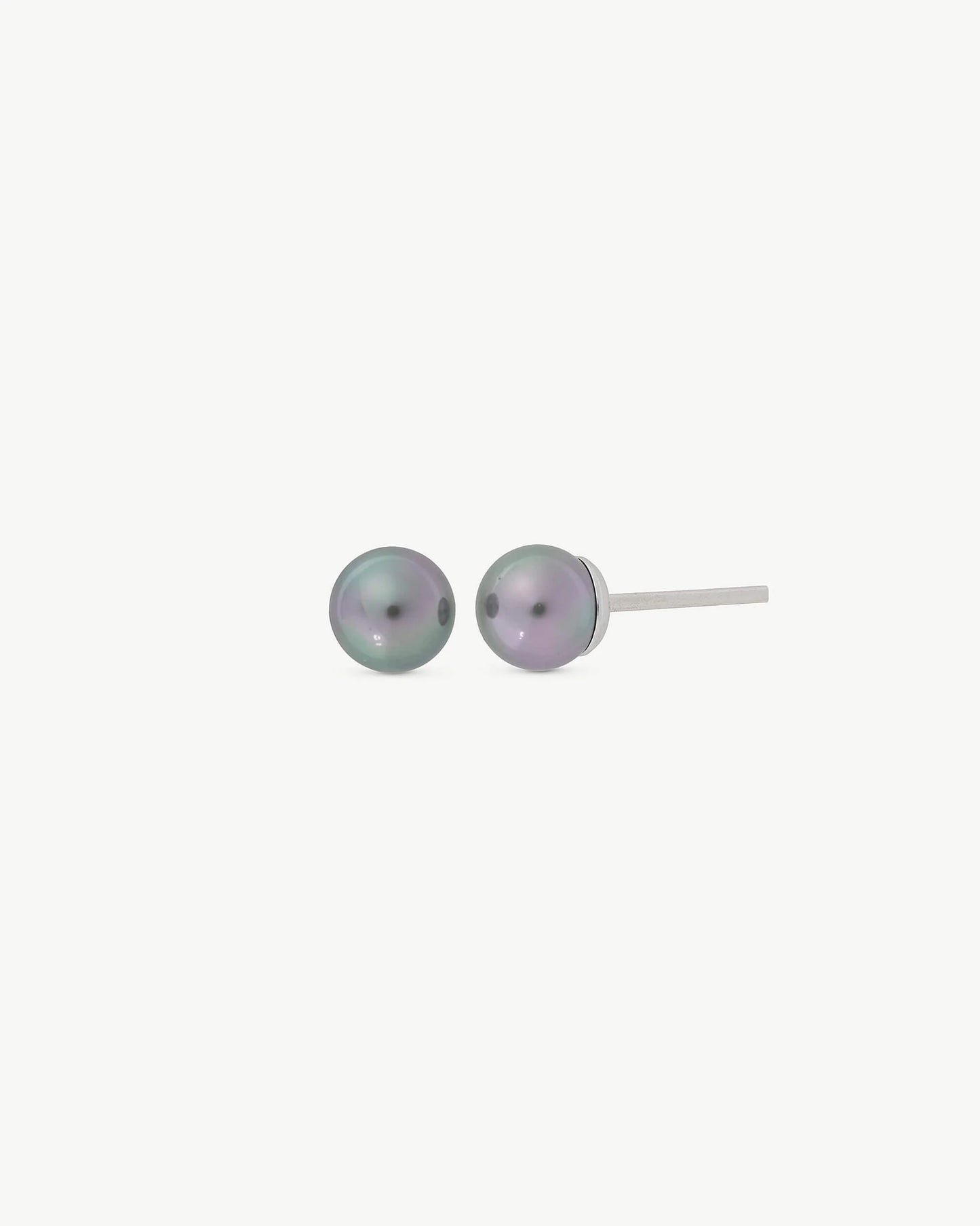 Pendientes Perla 4mm Gris Lyra
