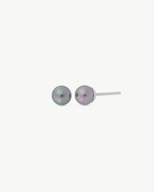 Pendientes Perla 4mm Gris Lyra
