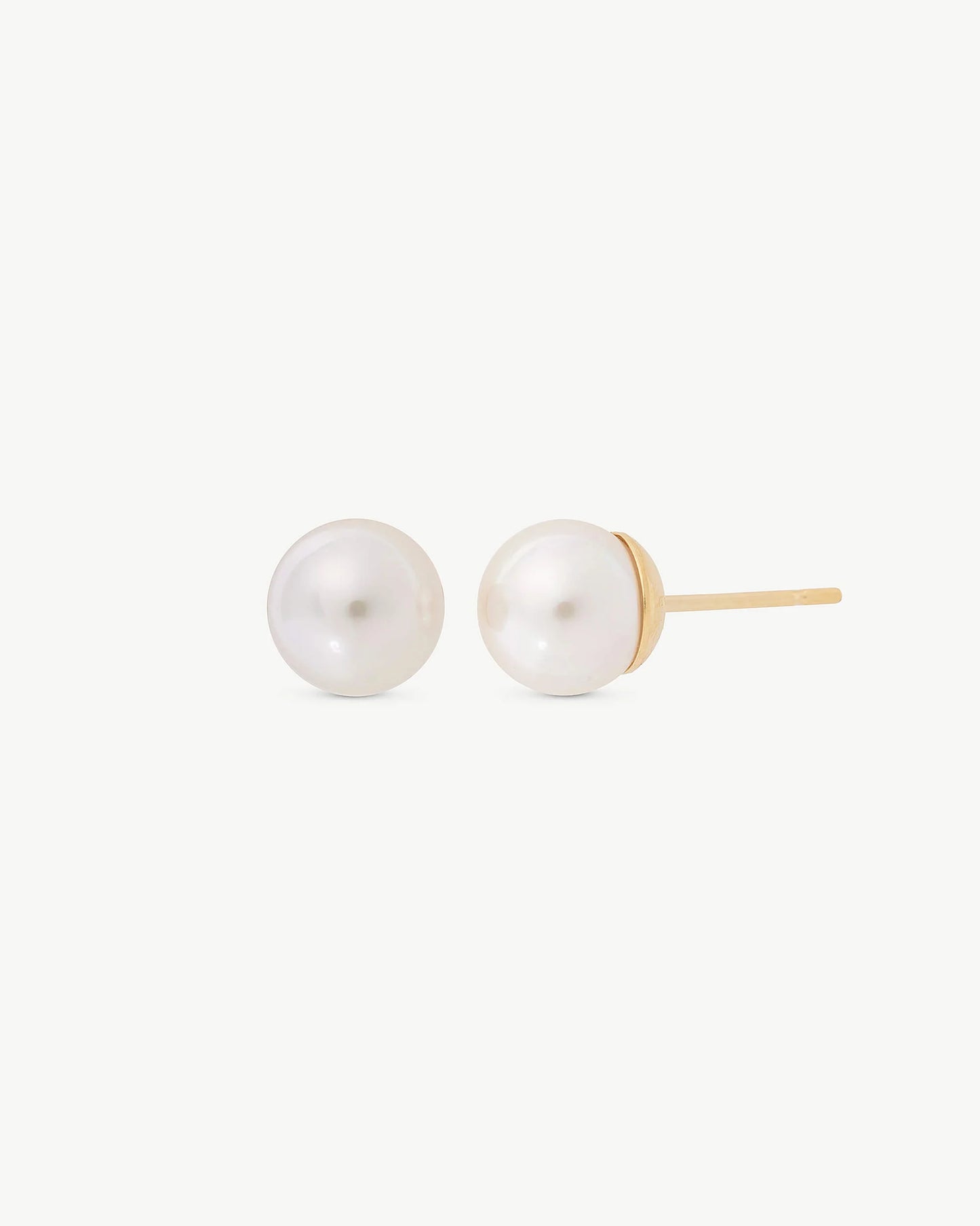 Pendientes Dorados Perla 6mm Lyra