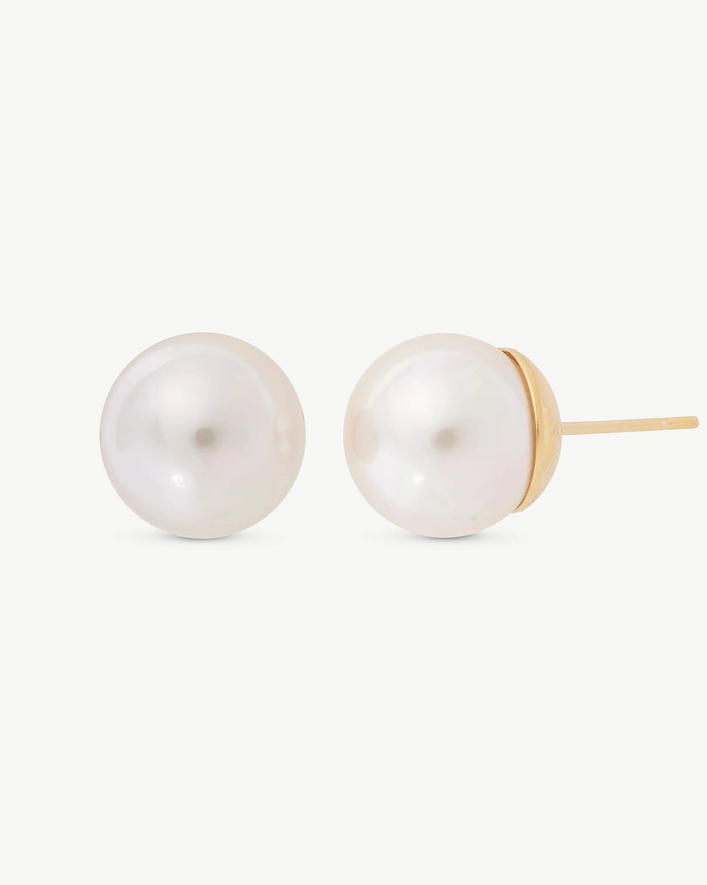 Pendientes Dorados Perla 12mm Lyra