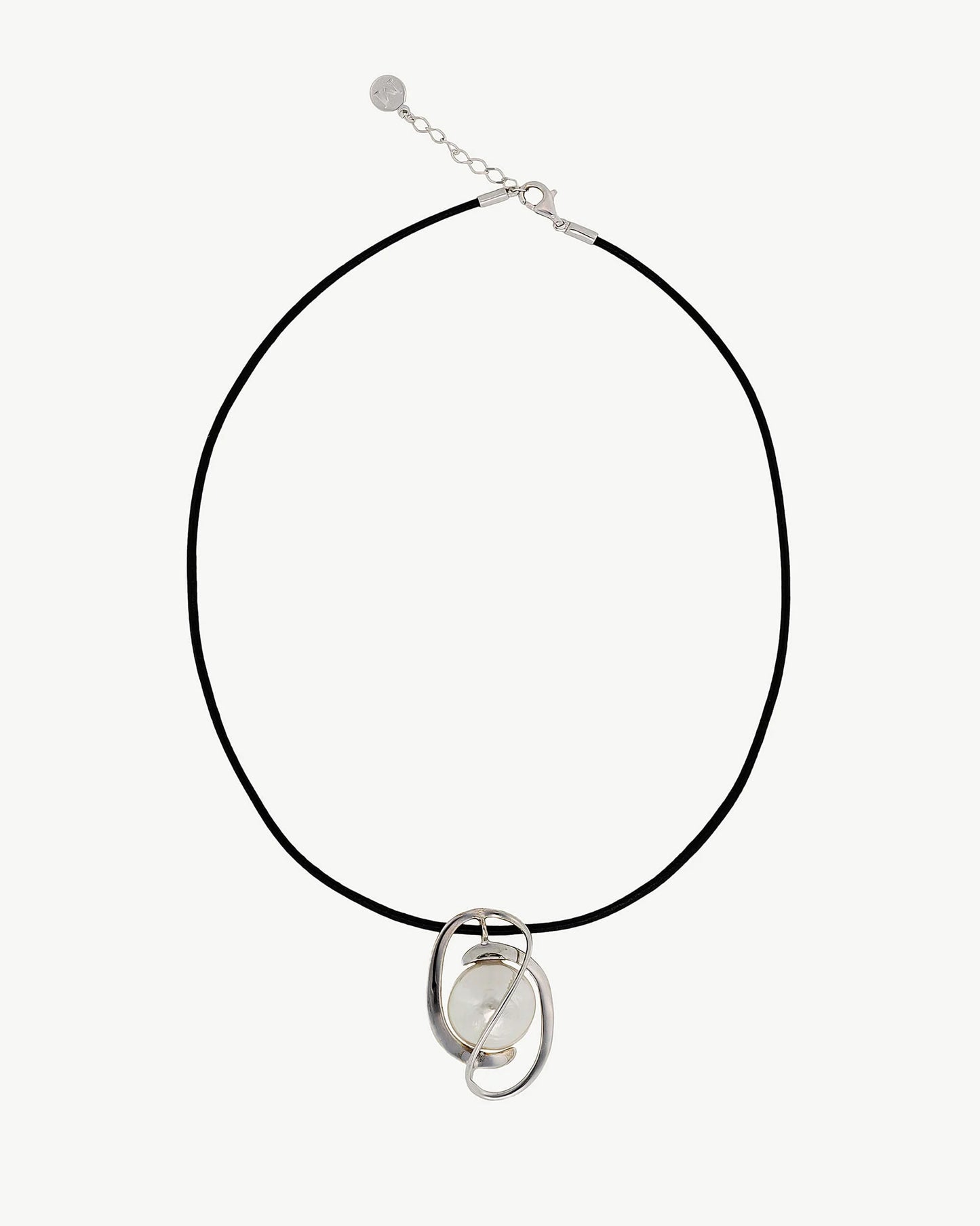 Collar de perla elegante en plata - 50 cm