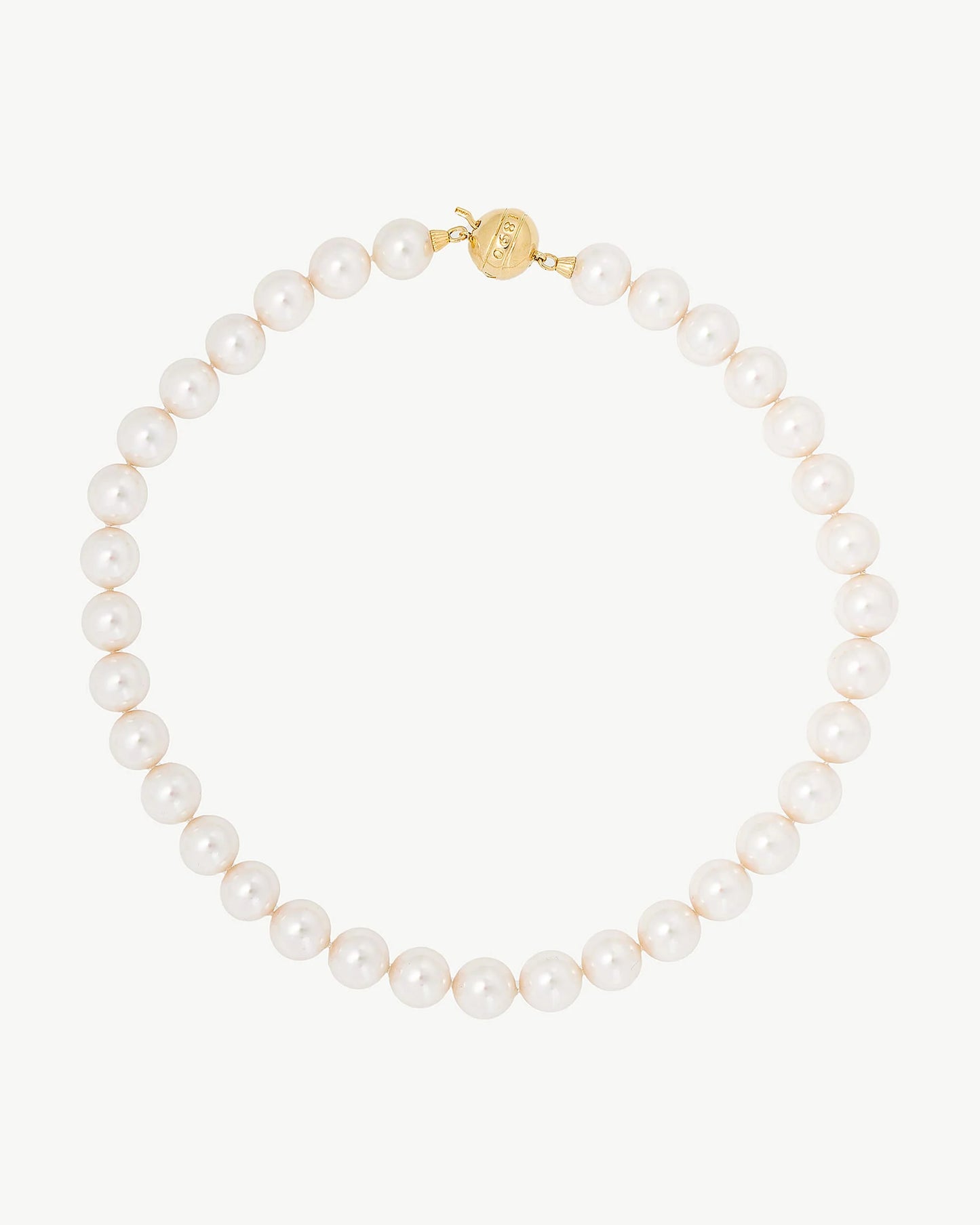 Collar de perla elegante en plata - 45 cm - 12 mm