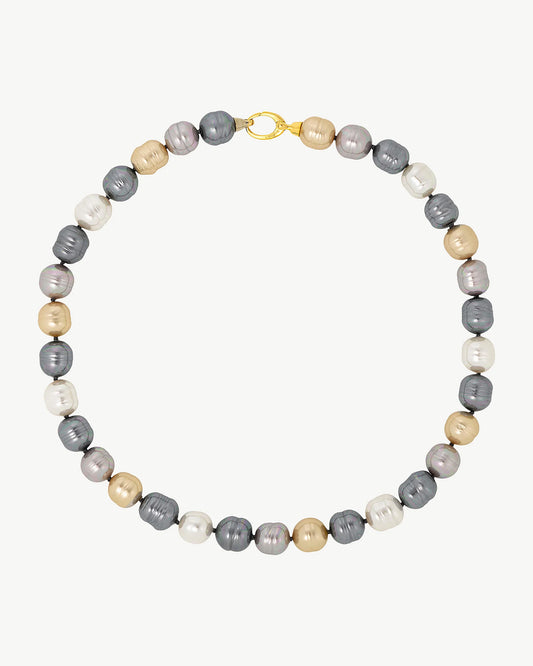 Collar de perla elegante en plata