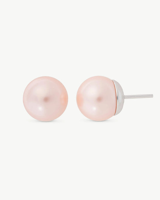 Pendientes Perla 10mm Rosa Lyra