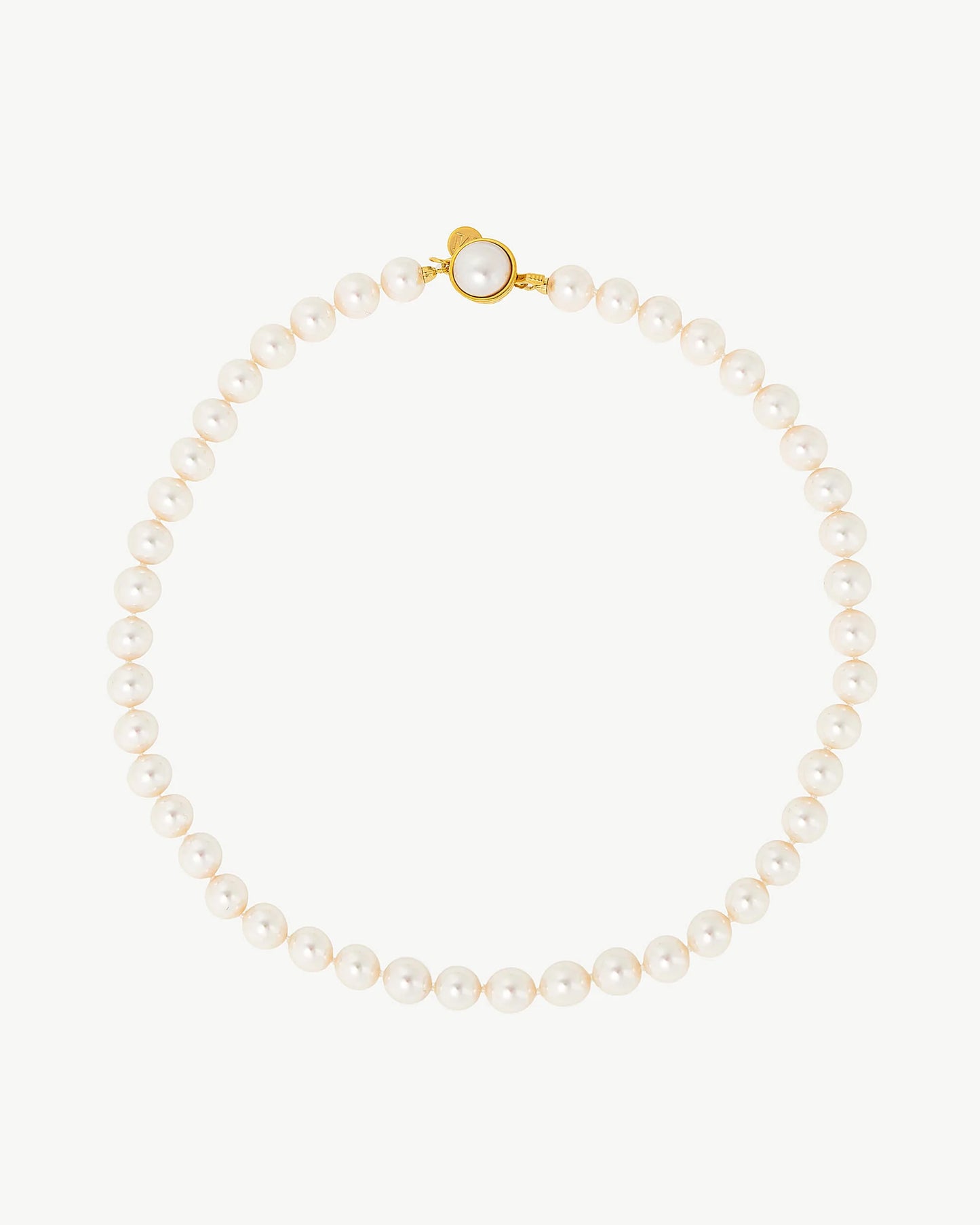 Collar de perla elegante en plata