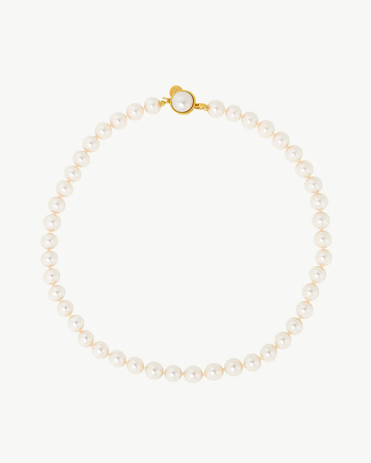 Collar de perla elegante en plata