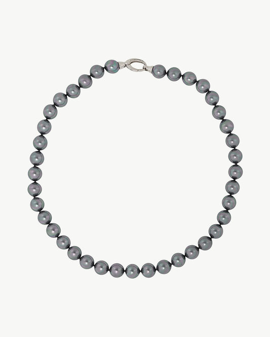 Collar de perla elegante en plata