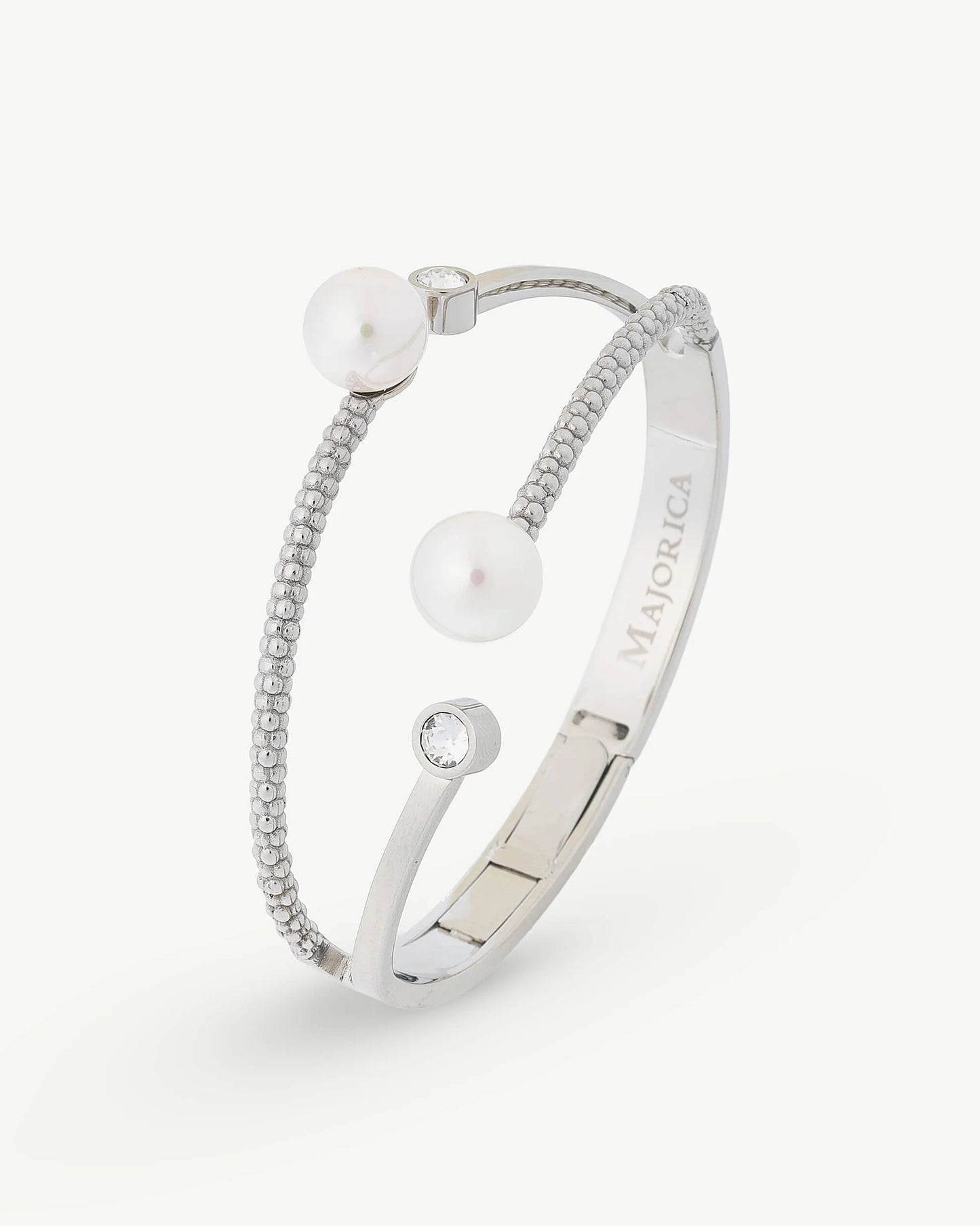 Pulsera de perla elegante en acero