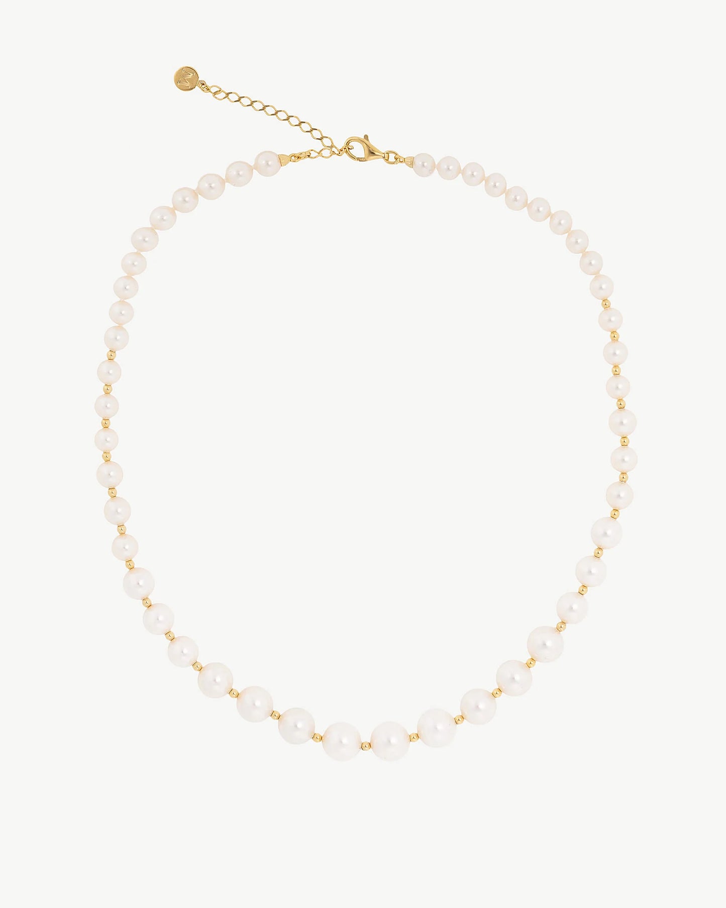 Collar de perla elegante en plata