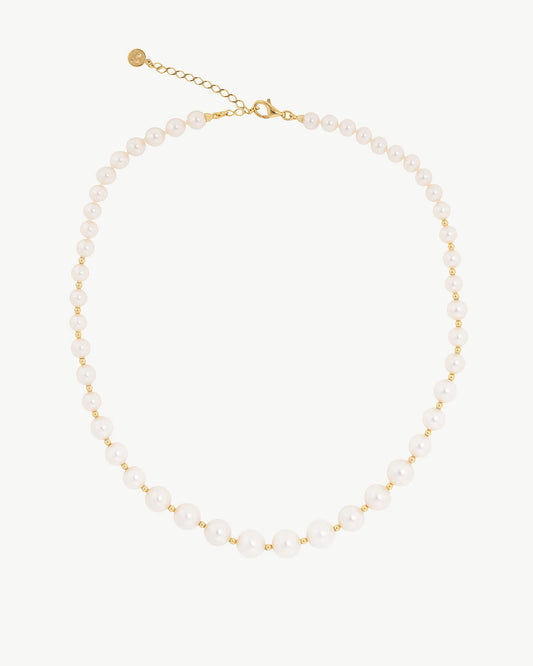 Collar de perla elegante en plata