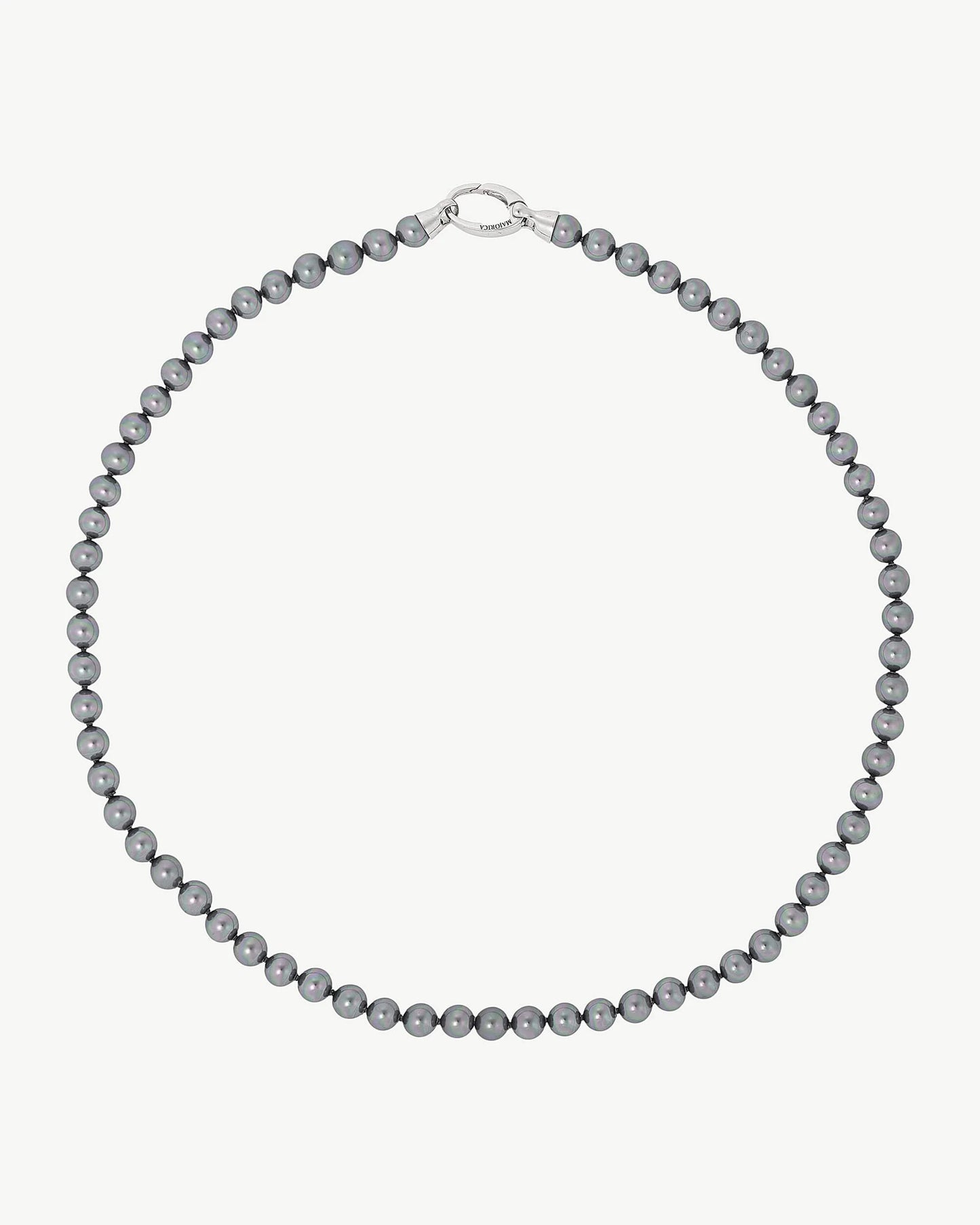 Collar de perla elegante en plata