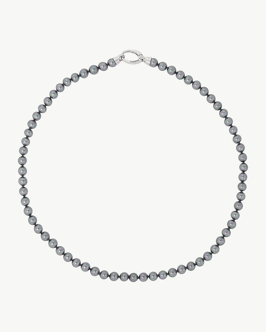Collar de perla elegante en plata