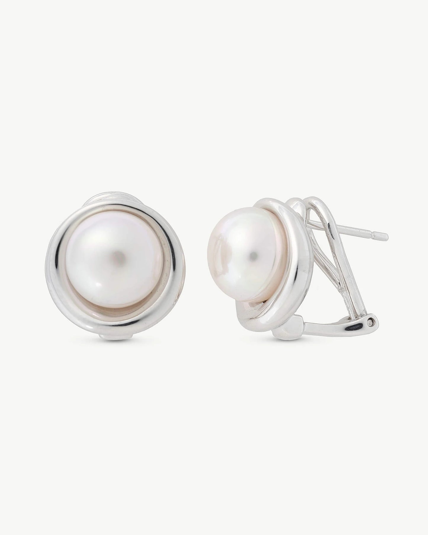 Pendientes Perla 10mm Margot en plata