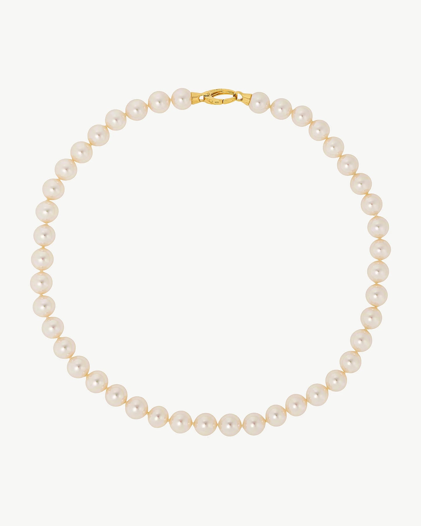 Collar de perla elegante en plata - 45 cm