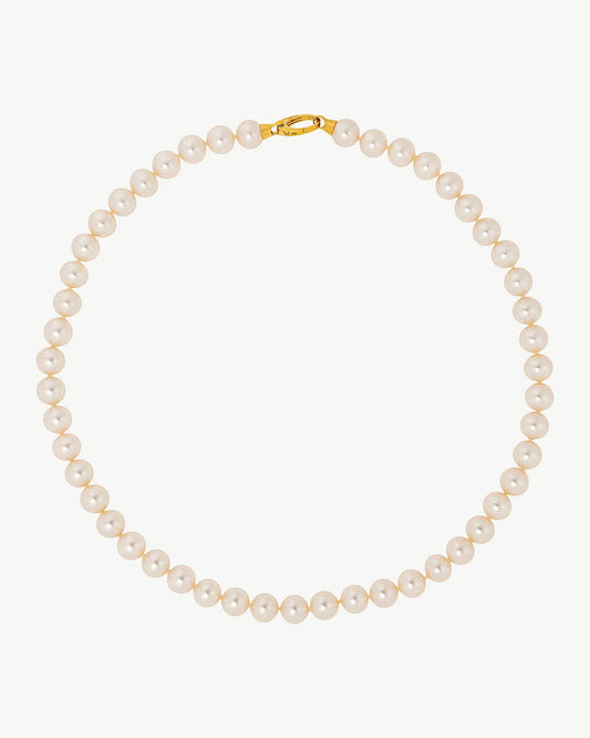 Collar de perla elegante en plata