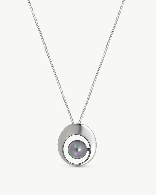 Collar de perla elegante en acero