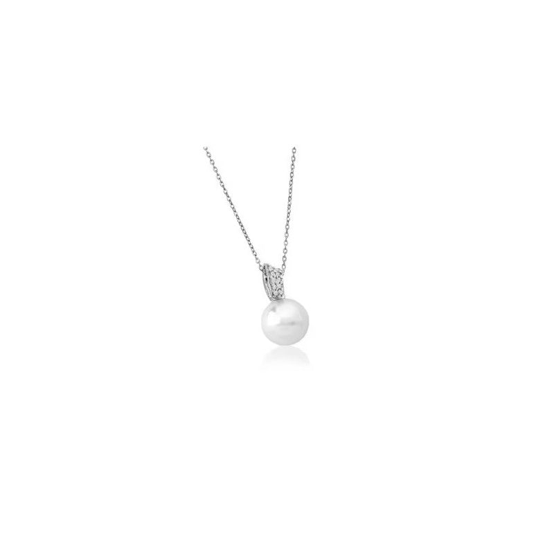 Collar de perla elegante en plata