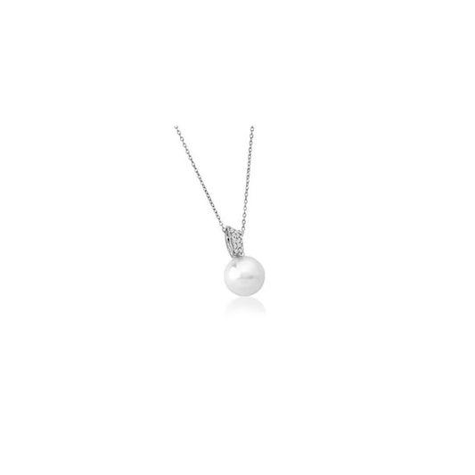 Collar de perla elegante en plata