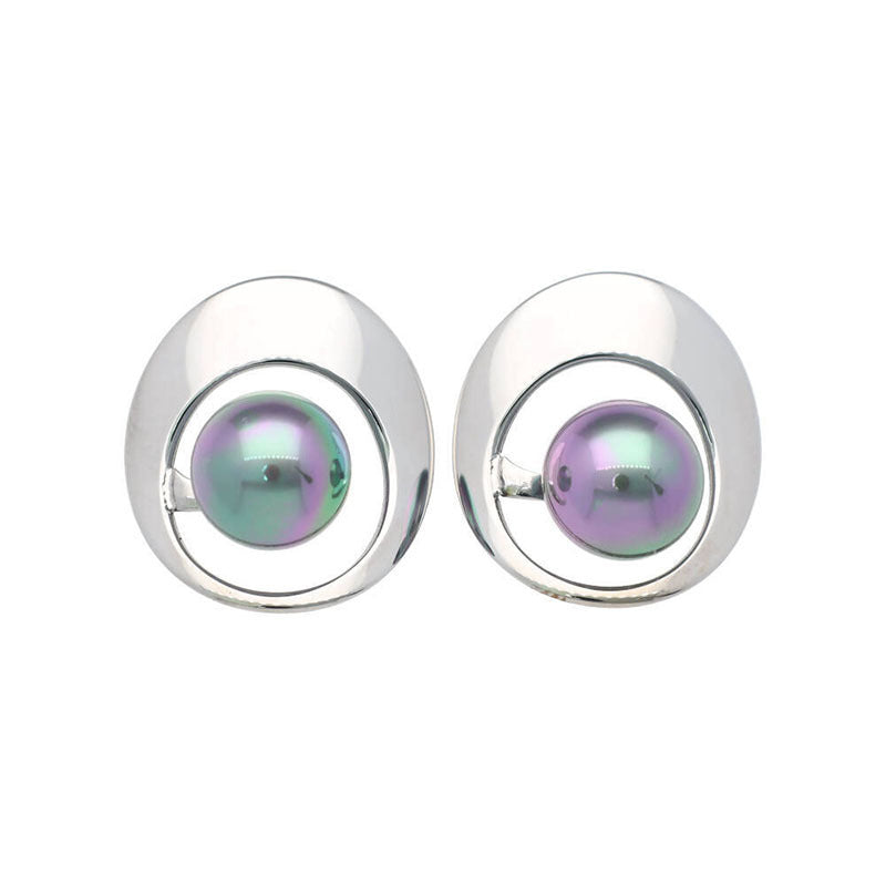 Pendientes de perla elegantes en plata