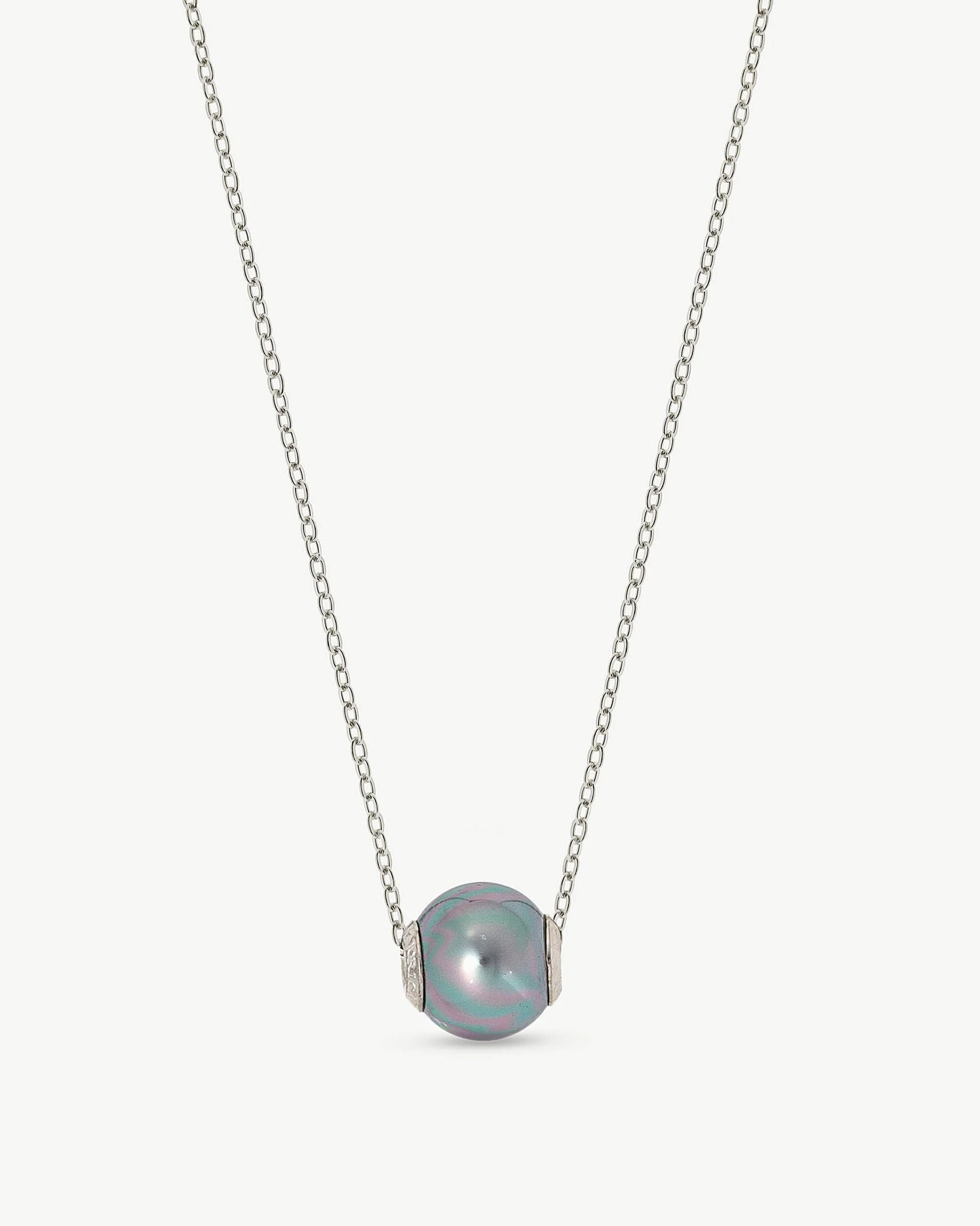 Collar de perla elegante en plata