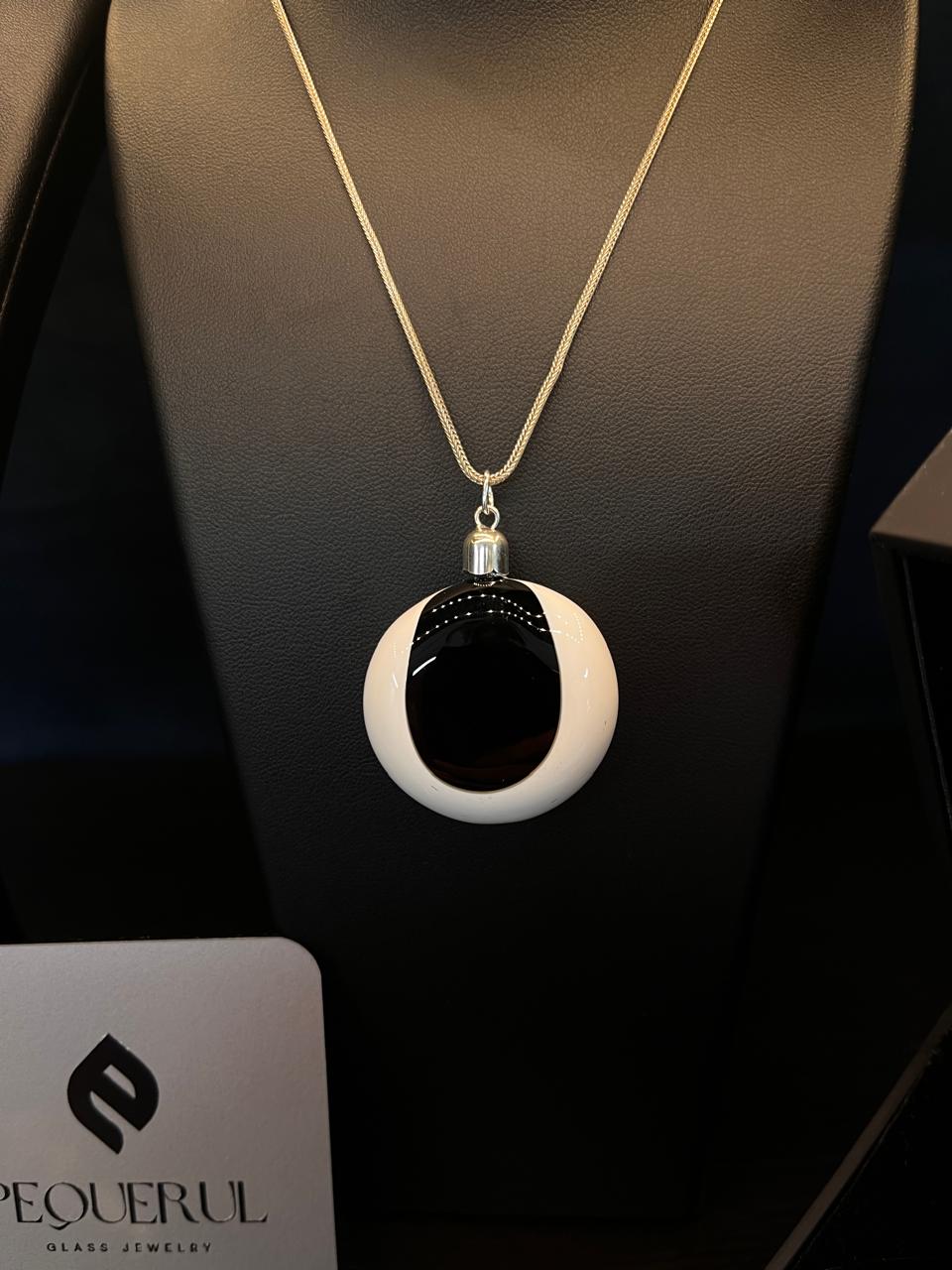 Colgante Lente Luna de Cristal de Borosilicato