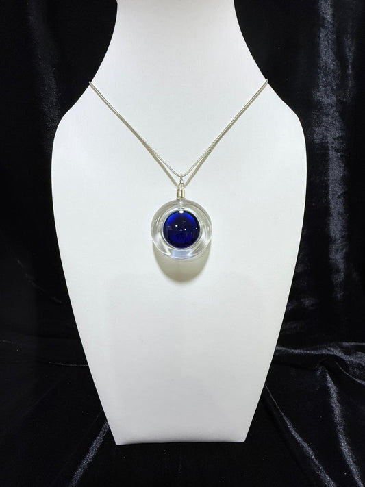 Colgante Esfera Azul de Cristal de Borosilicato
