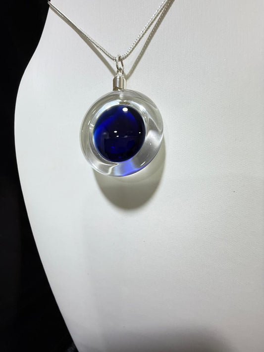 Colgante Esfera Azul de Cristal de Borosilicato