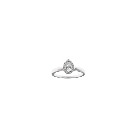 Anillo de plata con circonitas elegante