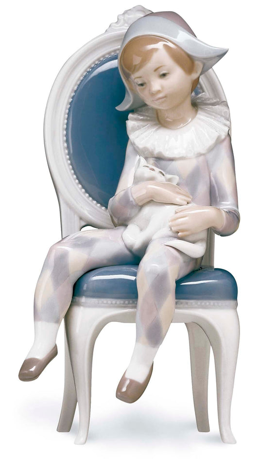 01001229 | NIÑO ARLEQUIN SENTADO Brillo
