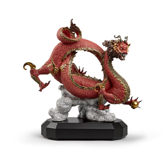 01008625 | Escultura Dragón auspicioso. Rojo. Serie limitada