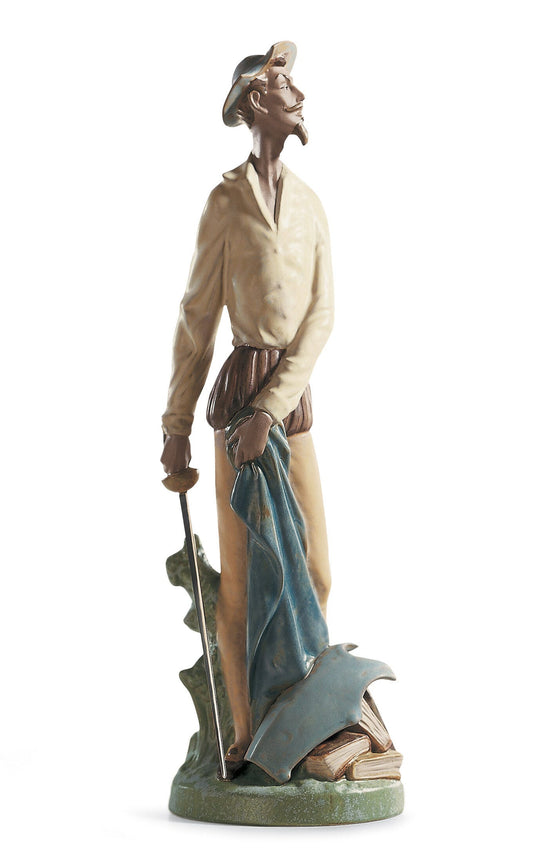 01012265 | Figura Don Quijote erguido. Gres