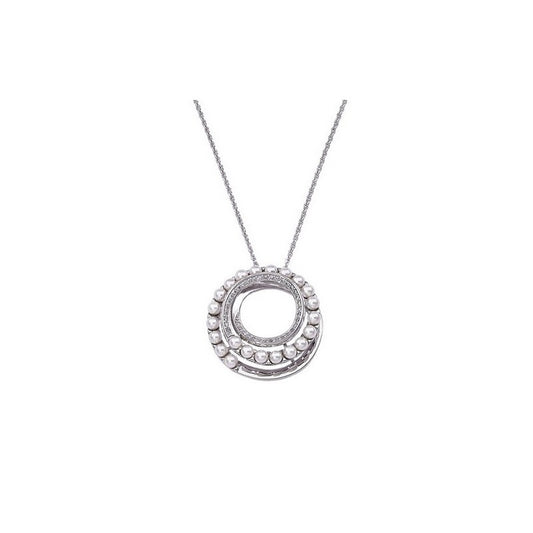 Collar de perla elegante en plata